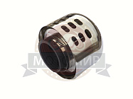 Фильтр воздушный нулевого сопротивления  d=35 мм ЦИЛИНДР КОРПУС  ХРОМ (упак. 100 шт.) (НАБОР)