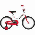 _Велосипед 14'' NOVATRACK STRIKE (торм.ножной, крылья и багажник черные) белый-красный,