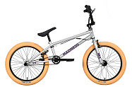 Велосипед 20" Stark'23 Madness BMX 3 (рама ст., клещ.торм., пеги) серебристый/фиолетовый/кремовый