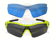Очки солнцезащитные вело VG 02 со сменными серыми,голубыми линзами, yellow