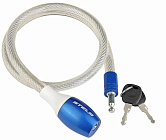 Замок для велосипеда с ключом тросовый 12х800мм, два ключа, противоугонный 84353