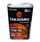 Масло TAKAYAMA MOTOTEC 5000,  4T 10W40 SM MA-2 п/синт,  1 литр  6056099