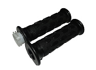 Ручка руля правая (газа) TRICKLER в сборе (с резинкой) + ручка левая (резиновая) (45050016+45060016)