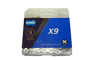 Цепь Вело 116 звеньев, КМС X9, 1/2"х11/128 ", 9 скоростей, с замком 9R/CL566R Цепь Вело 116 звеньев, КМС X9, 1/2"х11/128 ", 9 скоростей, с замком 9R/CL566R