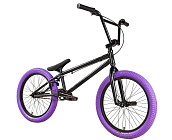 Велосипед 20" Stark'25 Madness BMX 4 (рама ст.,пром.подшп., пеги, клещ.торм.) серо-фиолет/черный/фио