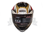 Шлем интеграл YM-831 "YAMAPA" CAT WHITE, BLUE YELLOW, размер  M (прозрачный визор) NEW (6 шт. упак)