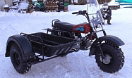 Мотоцикл СКАУТ-3-125 АП с боковым прицепом и корытом (КОМПЛЕКТ)