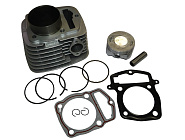 Цилиндр в сборе с поршнем 166FMM 65,5 мм (H107мм, h81мм, палец 15мм) узк. кольца