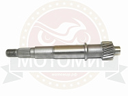 Вал редуктора GY6-125/150 ведущий 173 мм d12мм, М12 первичный (1403) (вал диска реверса)