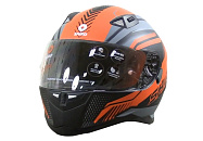 Шлем интеграл SHIRO SH-881sv, MOTEGI 2, цвет MATT BLACK ORANGE, размер L