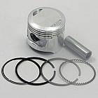 Поршень 52,25 мм 4 такт. Delta 110 см3 +0,25 (кольца, палец d13мм, стопорн. кольца)