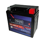 Аккумулятор 12В  7 А/ч, кислотный AGM (VEKTOR VT 1207.2), (113x70x107) обратная полярность