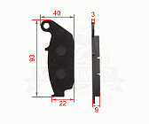 Колодки тормозные дисковые зад. CB400