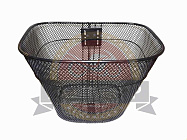 Корзина передняя 350х260х260мм, с креплением "на усы", черная, HUALONG (EHT-007)