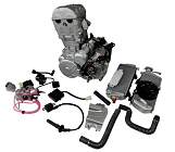 Двигатель 4т. 300 см3  YBS300 (LX176MN) LONCIN, 4х клапанный, 6МКПП,+радиатор жидкостного охлаждения