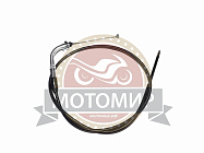 Трос газа L-1160мм, ход-100мм, Fighter125, Шторм, Сигма, загнутый, резьба на 10 мм