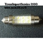 Лампа светодиодная (LED) 12V  T11*41  (SV8,5)  C5W 8SMD красная