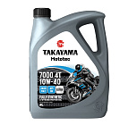 Масло TAKAYAMA MOTOTEK 7000, 4T 10W40 SN MA-2 синтетика, металл. 4 литра 6056124 Масло TAKAYAMA MOTOTEK 7000, 4T 10W40 SN MA-2 синтетика, металл. 4 литра 6056124