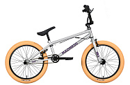 Велосипед 20" Stark'23 Madness BMX 3 (рама ст., клещ.торм., пеги) серебристый/фиолетовый/кремовый Велосипед 20" Stark'23 Madness BMX 3 (рама ст., клещ.торм., пеги) серебристый/фиолетовый/кремовый