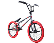 Велосипед 20" Stark'25 Madness BMX 3 (рама ст., клещ.торм., пеги) темно-серый матов/красный/красный Велосипед 20" Stark'25 Madness BMX 3 (рама ст., клещ.торм., пеги) темно-серый матов/красный/красный