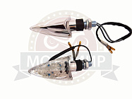 Боковой фонарь (LED) Мини (НF-101030) Хром, треугольничек Боковой фонарь (LED) Мини (НF-101030) Хром, треугольничек